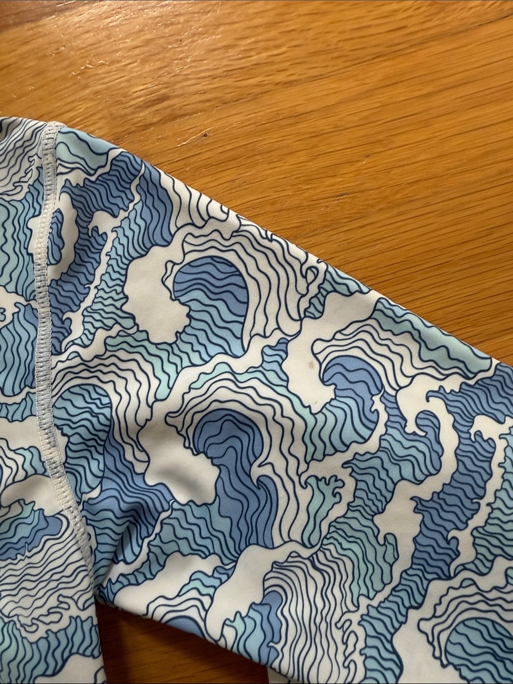 Ruffle Butts Blue/White Waves Rash Guard w/ UV Protection 🌊 | Size 12 - Picture 4 of 4